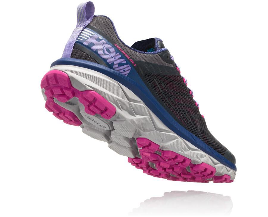 Hoka One One Womens Trail Shoes - Challenger ATR 5 - Black - TJXU07259